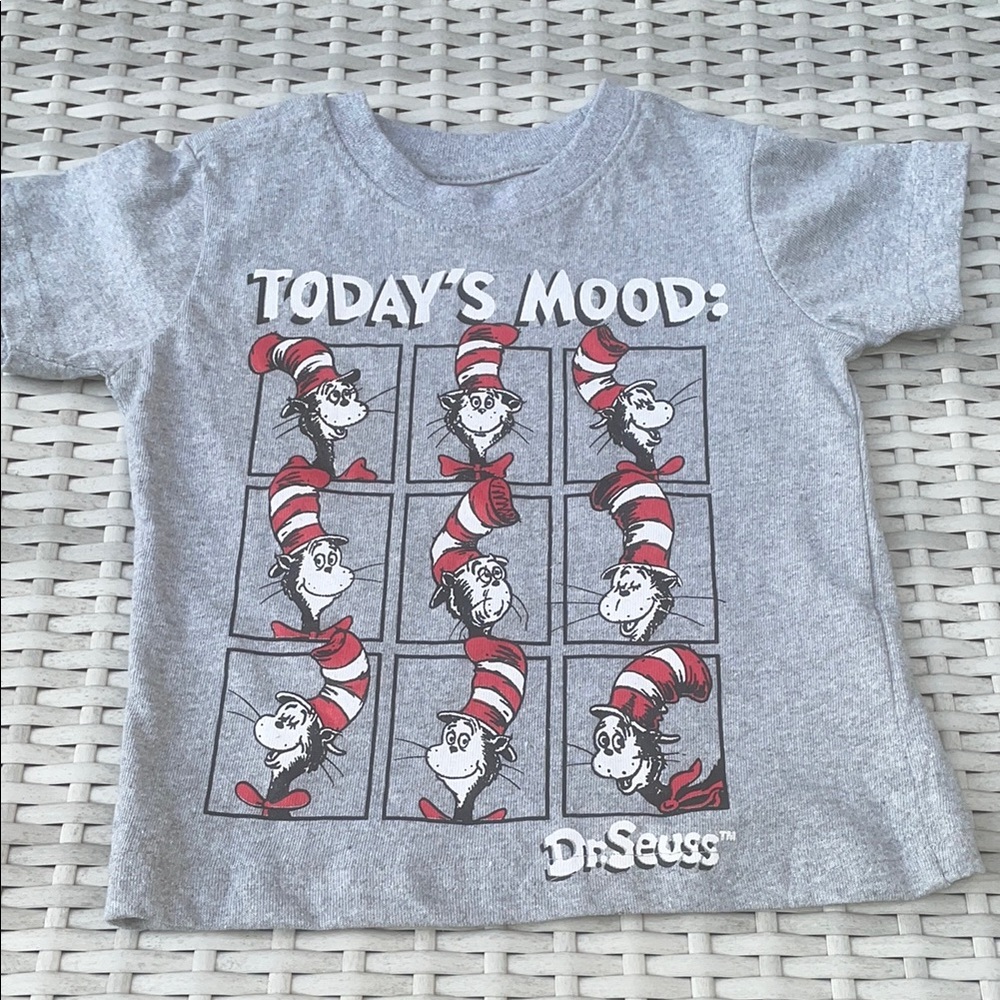 EUC- KIDS Dr. Seuss Gray Graphic T-Shirt Size 2T